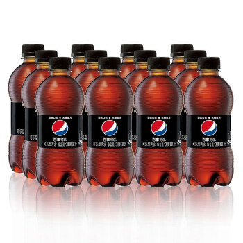 百事可乐 无糖 碳酸饮料 汽水 迷你 小胶瓶 300ml*12瓶