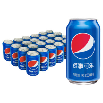 百事可乐 Pepsi 汽水 碳酸饮料 330ml*24听 