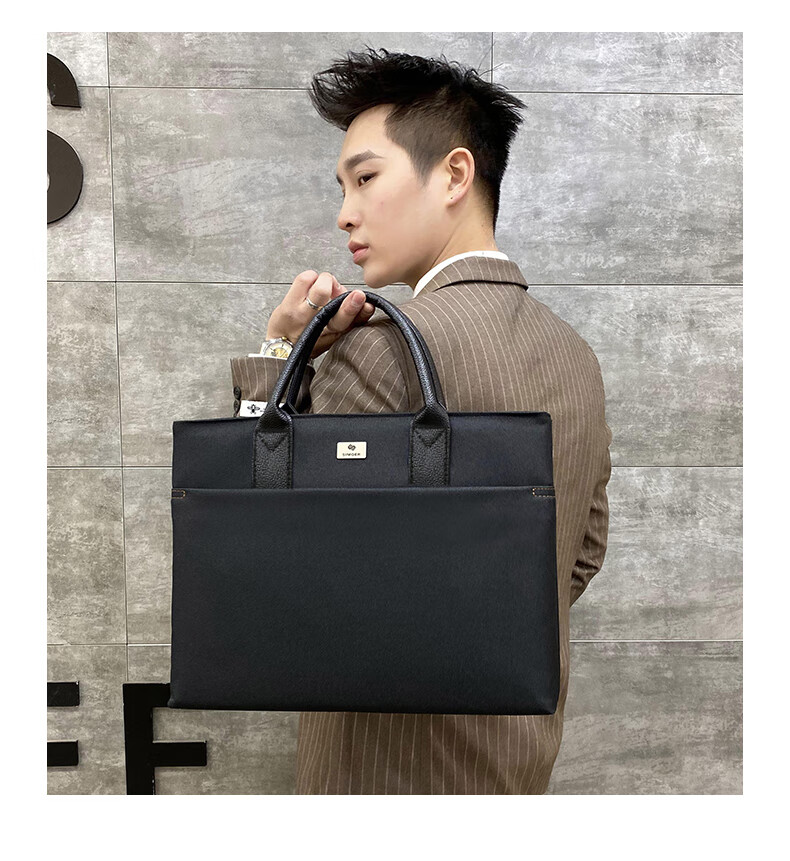 斯莫尔（SIMOER）SL-526蓝色商务公文包办公文件夹手提包文件袋文件包电脑包
