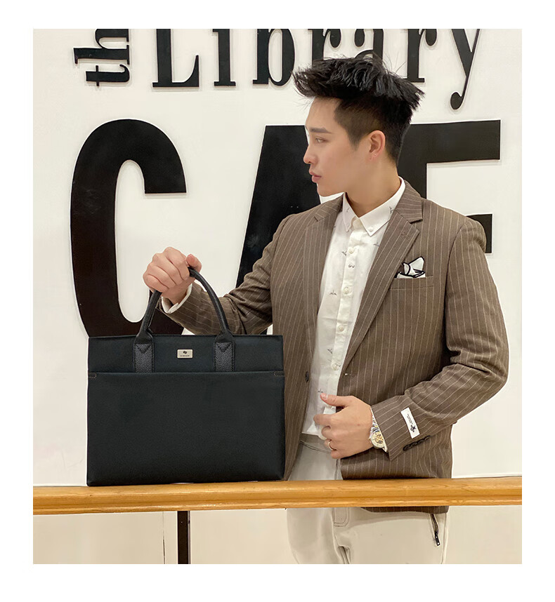 斯莫尔（SIMOER）SL-526蓝色商务公文包办公文件夹手提包文件袋文件包电脑包