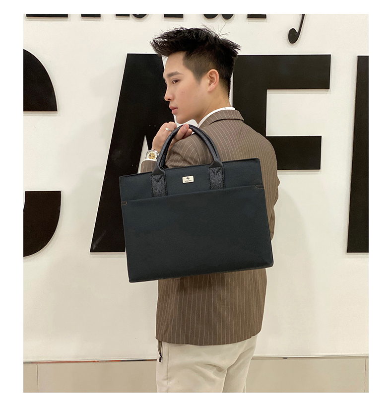 斯莫尔（SIMOER）SL-526蓝色商务公文包办公文件夹手提包文件袋文件包电脑包