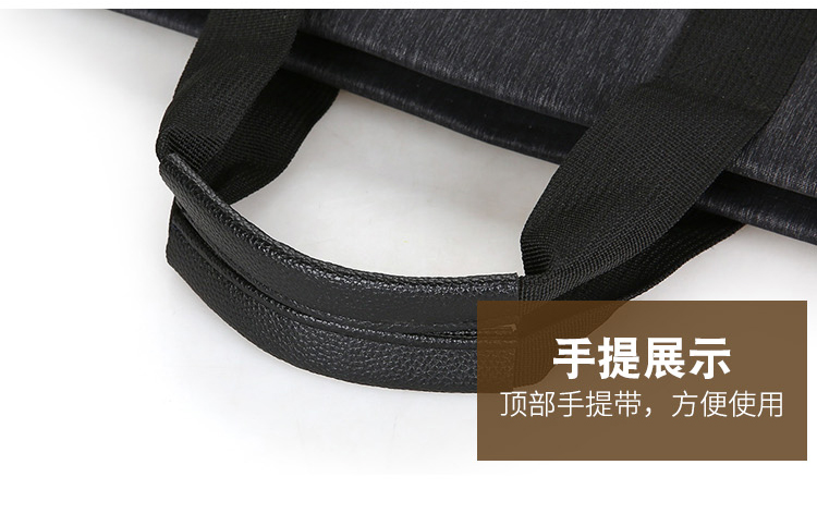 斯莫尔（SIMOER）SL-532 蓝色休闲商务公文包男大容量牛津布手提包文件包拉链会议包
