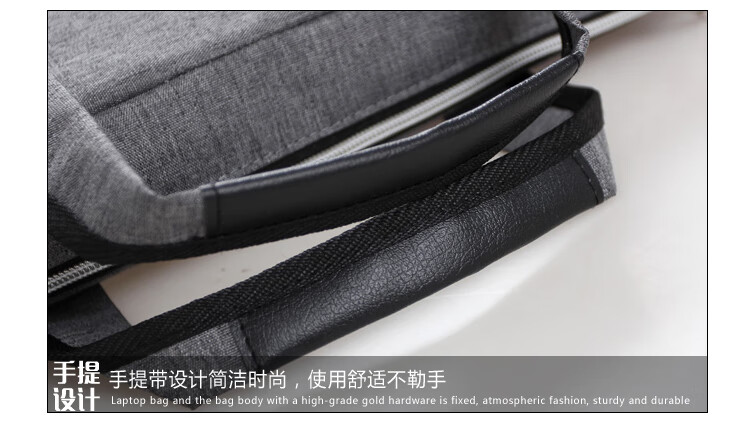 斯莫尔（SIMOER）SL-8133 灰色手提包牛津布包商务公文包休闲包男文件15.6寸电脑包