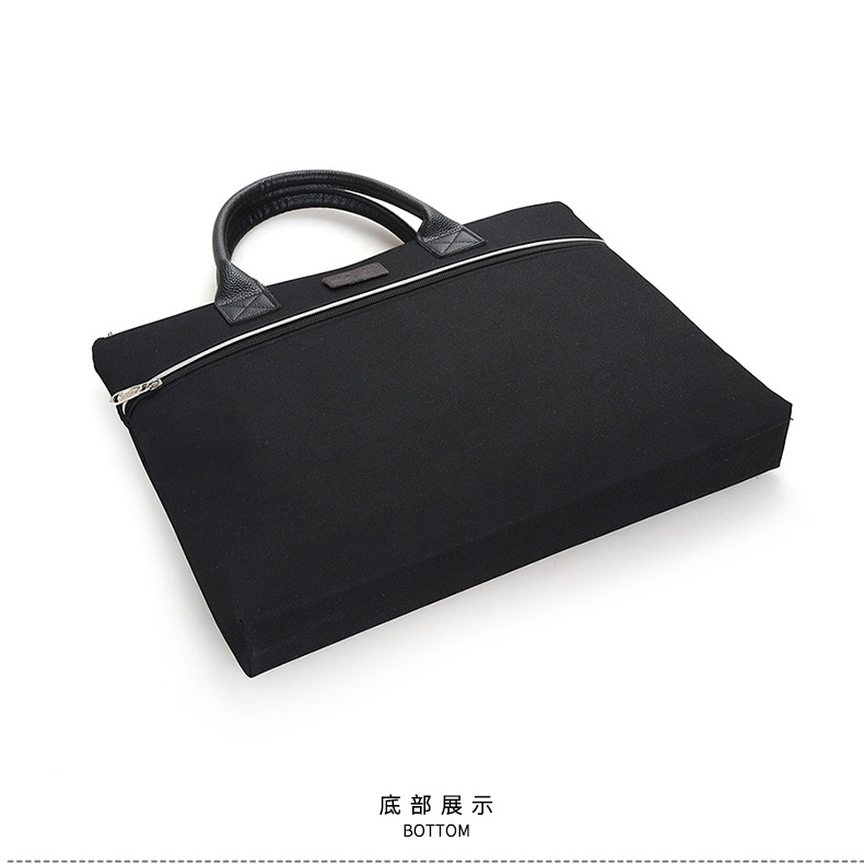 斯莫尔（SIMOER）SL-1715 黑色手提包商务事务包文件袋牛津布商务包公文包14寸电脑