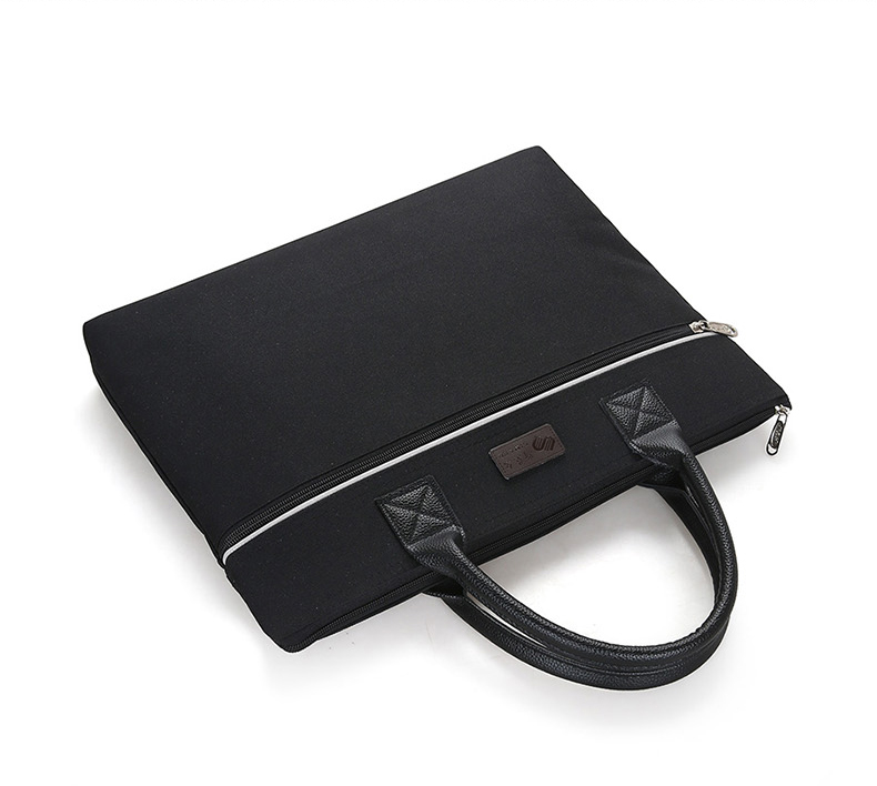 斯莫尔（SIMOER）SL-1715 黑色手提包商务事务包文件袋牛津布商务包公文包14寸电脑