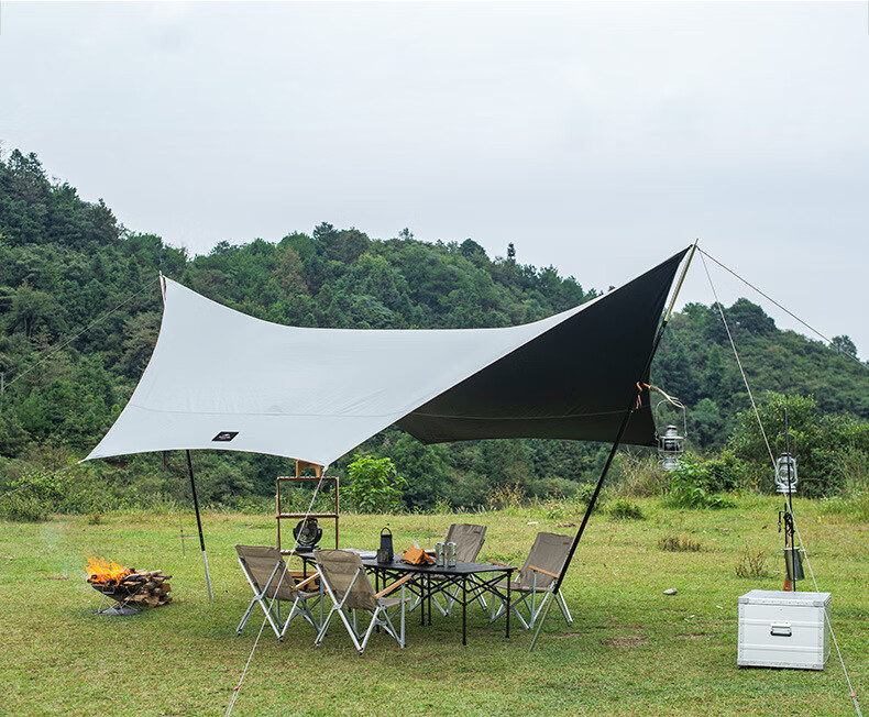 Naturehike挪客黑胶六角帐篷天幕防晒防泼水户外露营NH20TM087海沫石绿