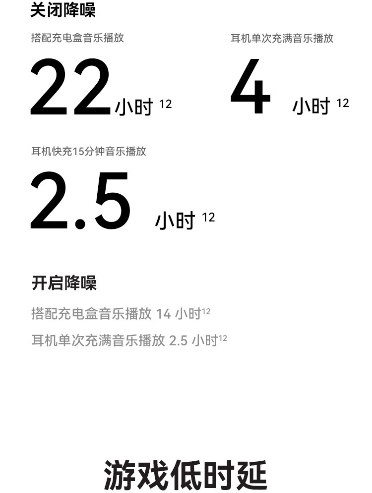 华为 FreeBuds 4E陶瓷白无线耳机 半开放主动降噪真无线蓝牙入耳式耳机 有线充版