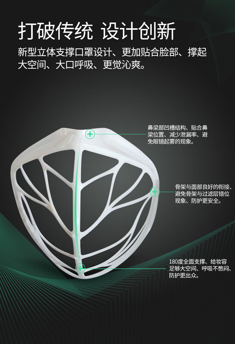 中体倍力 KN95防护口罩防飞沫流感熔喷层呼气阀头戴式耳戴式口罩 G6-3枚装白色/头戴式