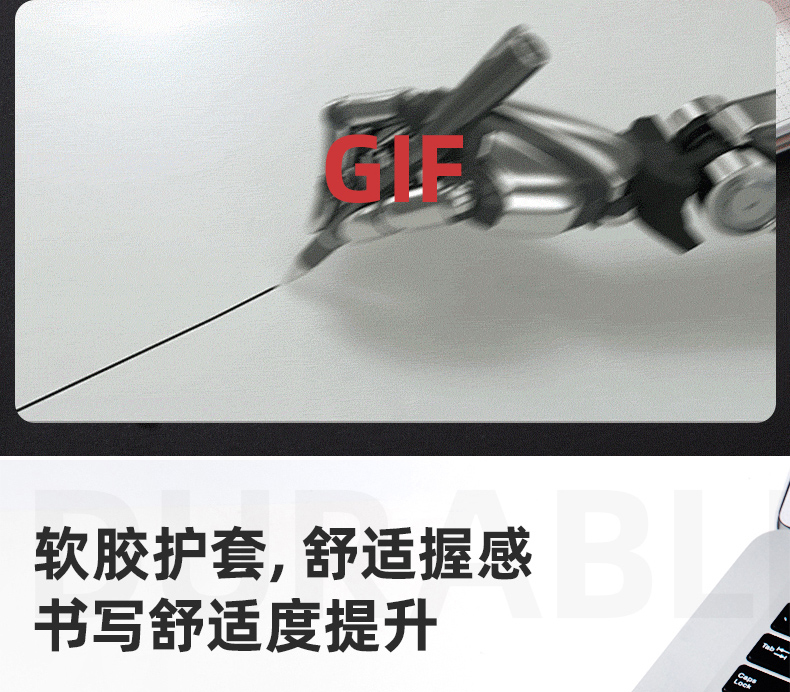 得力（deli）中性笔子弹头经典按动中性笔水笔签字笔 办公学习用笔 0.5mm (黑) 12支装 S01