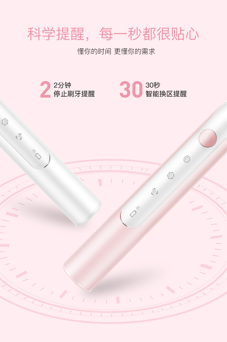 超人（SID）成人电动牙刷情侣款家用软毛声波超震动全自动多档模式学生充电款RT710白