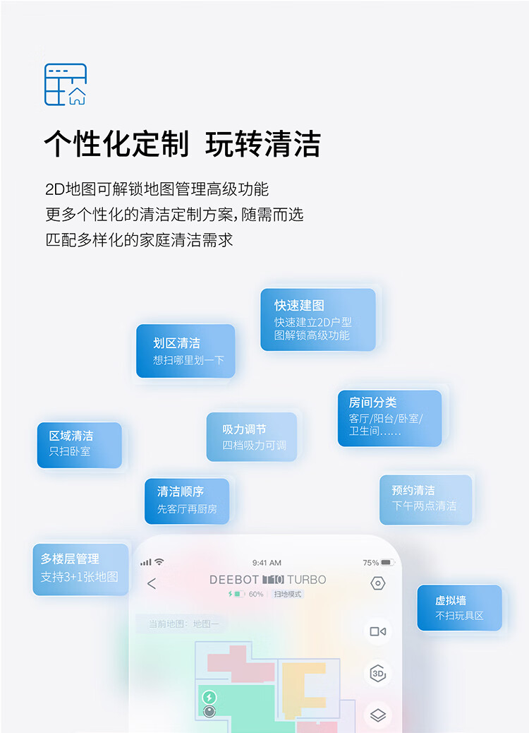 科沃斯 Ecovacs 扫地机器人扫拖一体机 吸拖洗烘一体拖地机器人洗地机擦地机 智能全自动清洗 免洗T10 TURBO