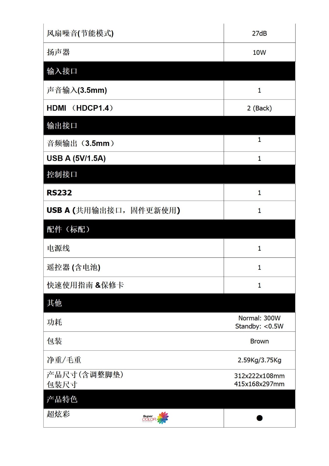 优派TB2103HDH 商用办公投影机3700流明 1080P超高清 支持蓝光3D格式 数位垂直移动