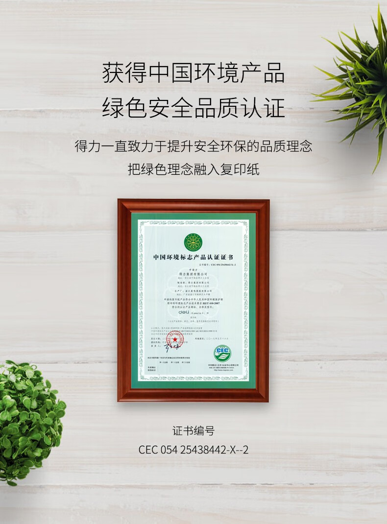 得力(deli) 莱茵河 A4 70g 双面打印纸 复印纸 500张/包 7401 单包装