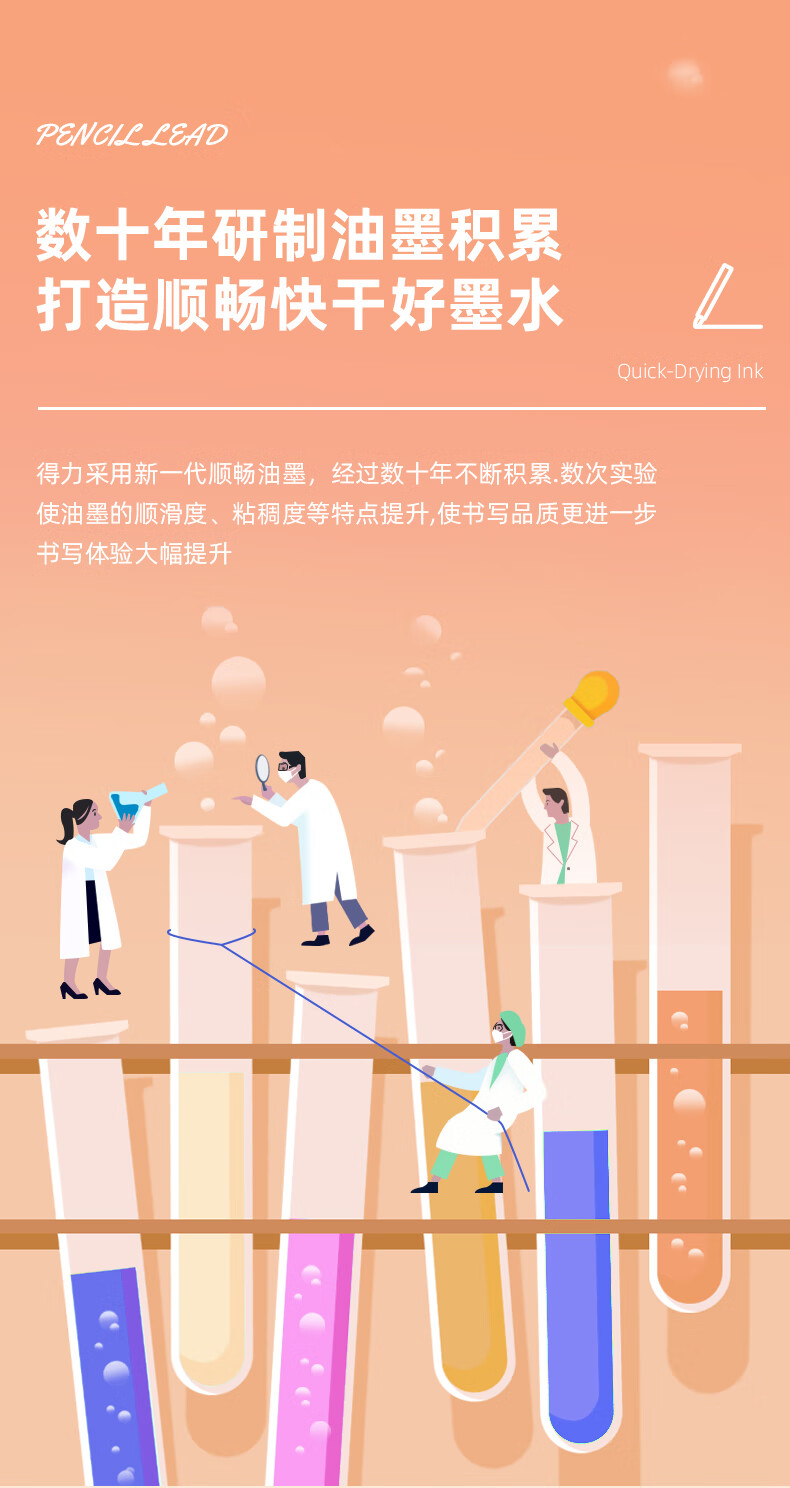 得力(deli) 0.5mm按动中性笔芯 水笔签字笔替芯 子弹头 20支/盒 黑色 6906