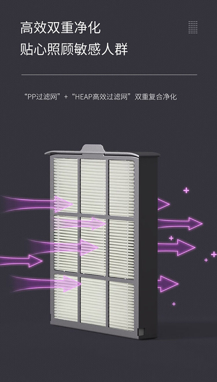 惠而浦（whirlpool）加湿器婴儿孕妇落地式智能恒湿 卧室家用办公室6L大容量无雾加湿器 WH-PD602Z 钛灰色