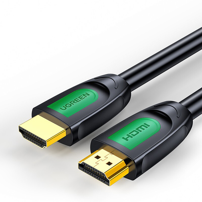 绿联（UGREEN）HD101 HDMI线 2.0版4k高清线3d 接电视投影仪显示器连接线 绿黑款 3米 一条装 40463