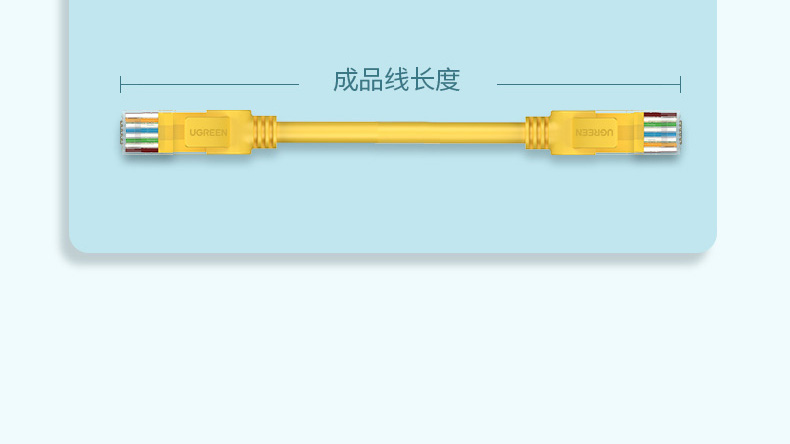 绿联（UGREEN）超五类网线 千兆网络连接线 Cat5e超5类成品跳线 家用装修电脑宽带非屏蔽八芯双绞线20米60816
