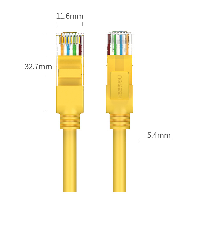 绿联（UGREEN）超五类网线 千兆网络连接线 Cat5e超5类成品跳线 家用装修电脑宽带非屏蔽八芯双绞线20米60816