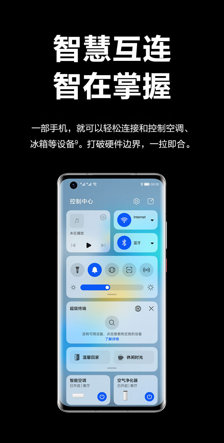 华为智选 鼎桥/TD Tech M40 智能手机 5G旗舰性能 6400万超感知影像 全网通 8GB+256GB 亮黑色