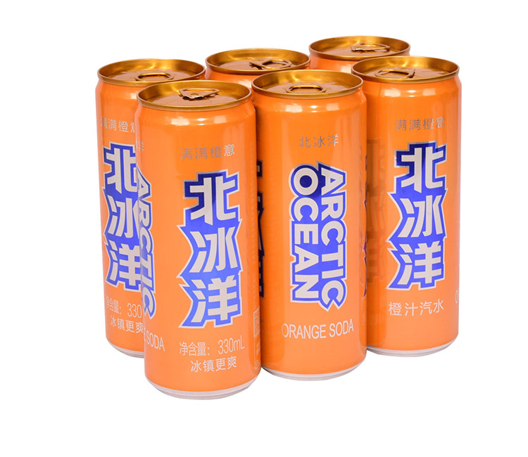 北冰洋 橙汁汽水碳酸饮料330ml*24听/箱