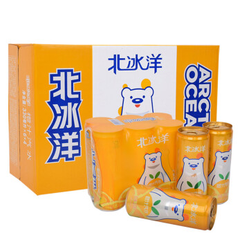 北冰洋 橙汁汽水碳酸饮料330ml*24听/箱