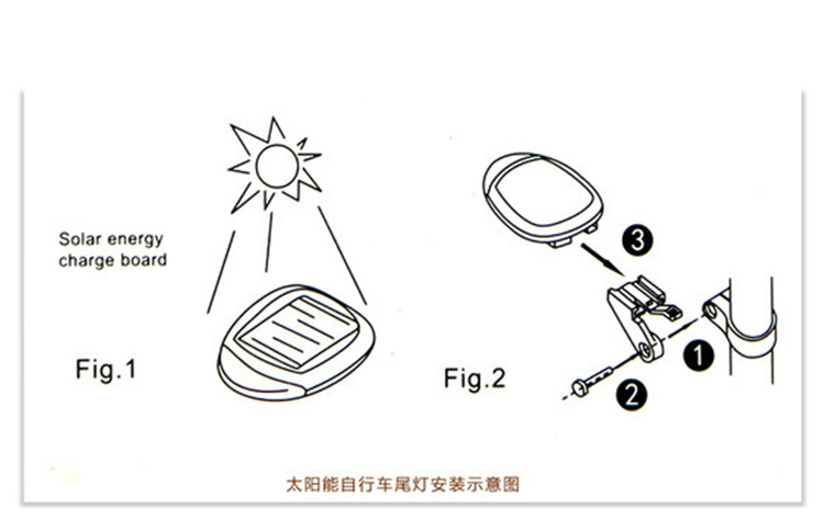安丹迪（Adandyish）自行车尾灯太阳能充电无需电池夜骑灯 山地车灯警示灯安全灯骑行装备配件