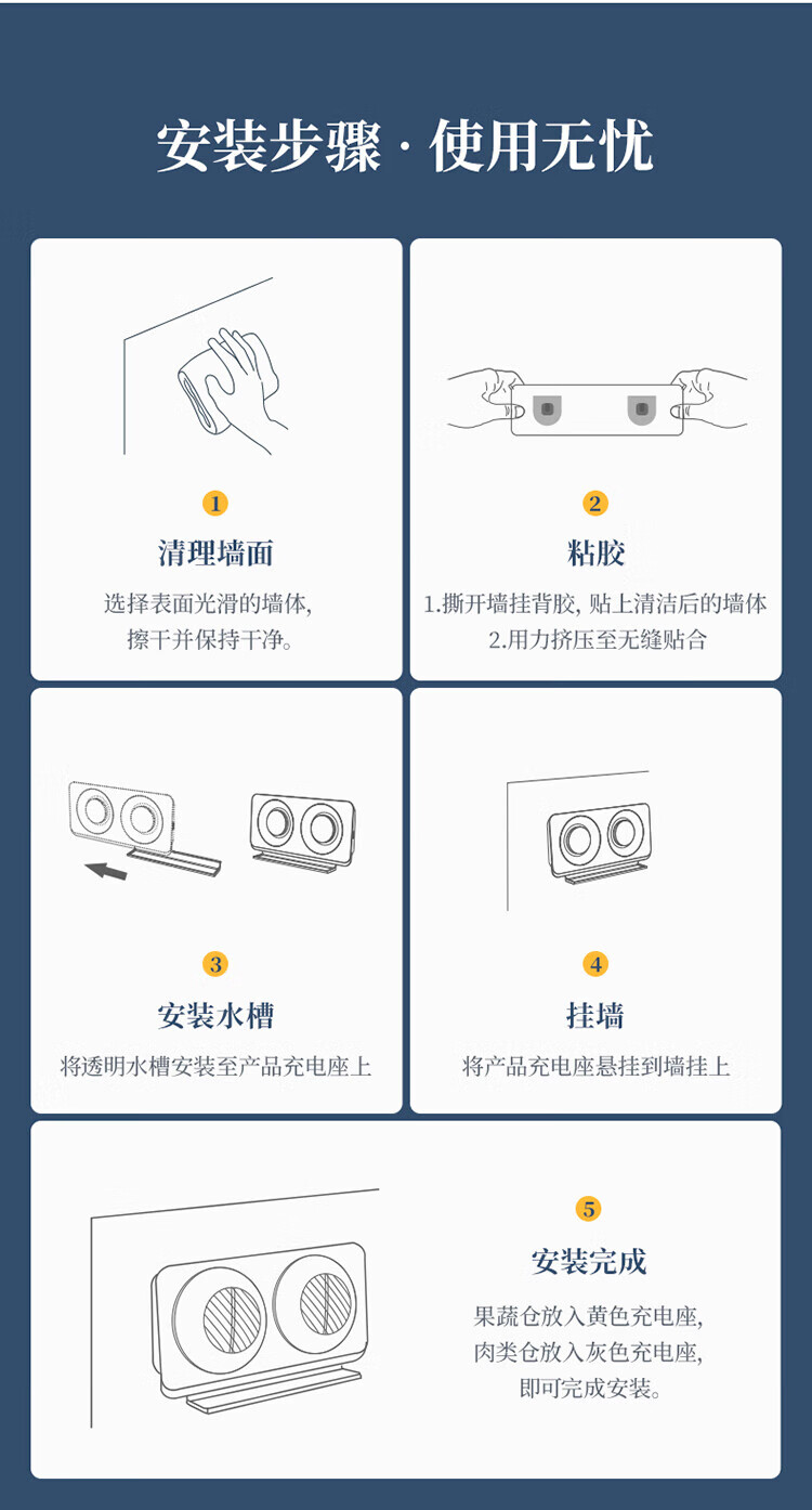 东菱（Donlim）分类果蔬净化器 果蔬清洗机  去农残净化机器 食材清洁 无线 双头二代升级款 DL-1271