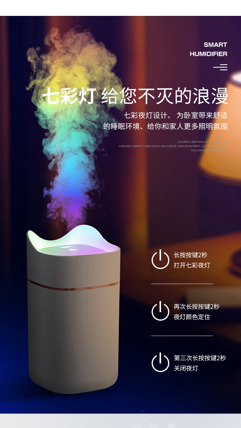 上亨（shangheng）加湿器大容量迷你香薰车载办公室内家用桌面超声波雾化器空气喷雾 SHZH-019