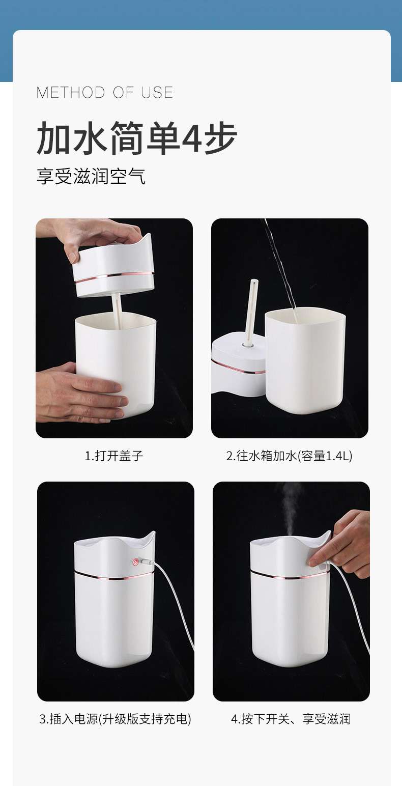 上亨（shangheng）加湿器大容量迷你香薰车载办公室内家用桌面超声波雾化器空气喷雾 SHZH-019