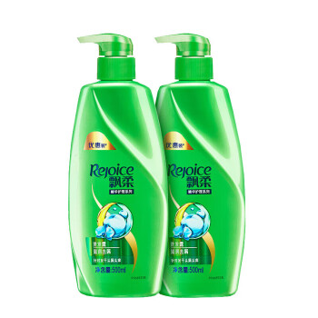飘柔洗发水套装500ml*2滋润去屑清爽柔顺（男士女士通用）花香调