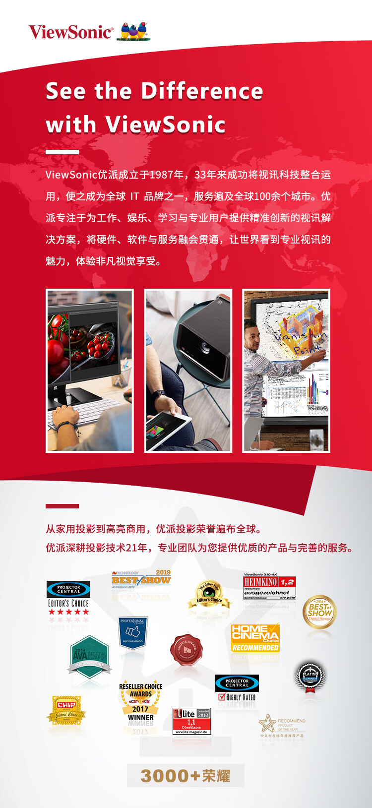 优派（ViewSonic）PG707X 投影仪 商用办公投影机 教育工程（标清XGA 4000流明 1.3倍大变焦 四角矫正 ）
