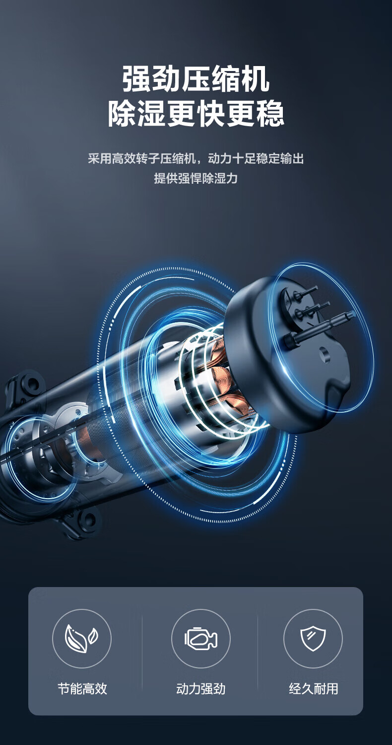 美的（Midea）家用除湿机除湿量50升/天抽湿机大仓库地下室工业除湿器家用CF50BD/N7-DP5