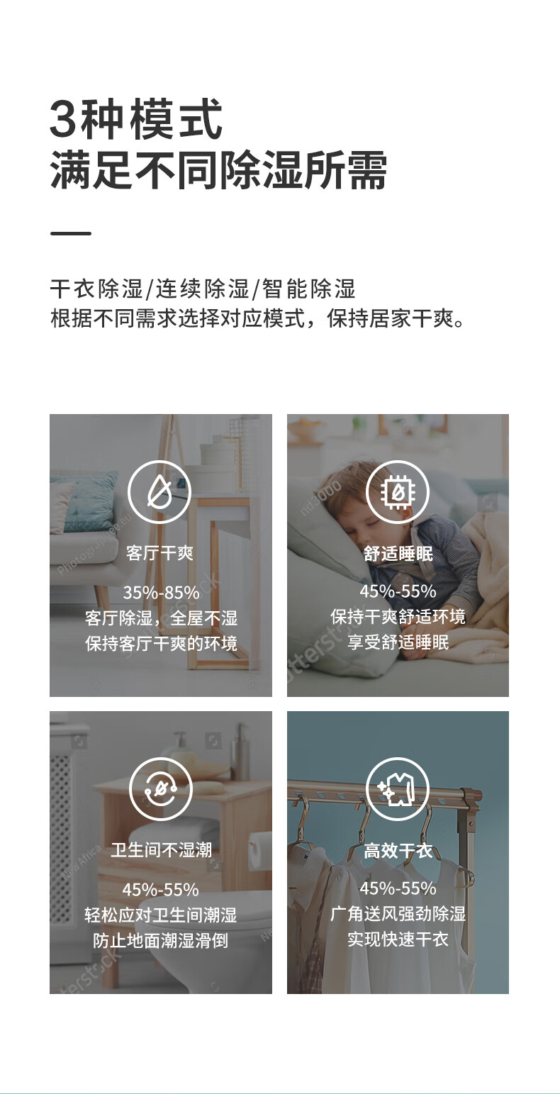 美的（Midea）除湿机家用 干衣/抽湿机 除湿量18L/天 大平层/地下室吸湿器 CF18BD/N7-DF3