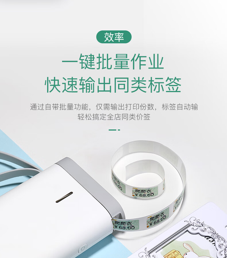 精臣 D11无线蓝牙便携式超市智能标签机 白色（单机）