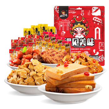 好巴食 遇见美味大礼包豆干素肉鱼豆腐居家出行休闲零食四川特产1080g