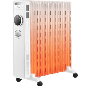 美的（Midea）取暖电暖器NYW-MG烤火炉电热油汀3000W大功率17片自动控温干衣晾衣架