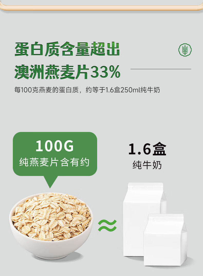 塞宝有机大燕麦片  纯燕麦片1000g/桶 早餐谷物营养代餐膳食纤维 快煮快熟裸燕麦