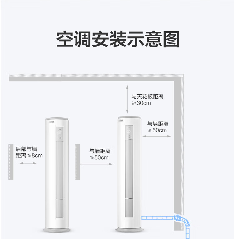 美的Midea?空调APP远程操控?KFR-72LW/N8MJA3?贴心智控?大3匹三级能效智能变频立柜式空调?自清洁空调机