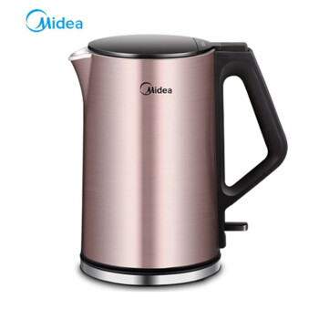 美的（Midea）电水壶/热水瓶?HJ1510A?家用?1.5L?烧水壶?双钢防烫防干烧?热水壶304不锈钢开水壶