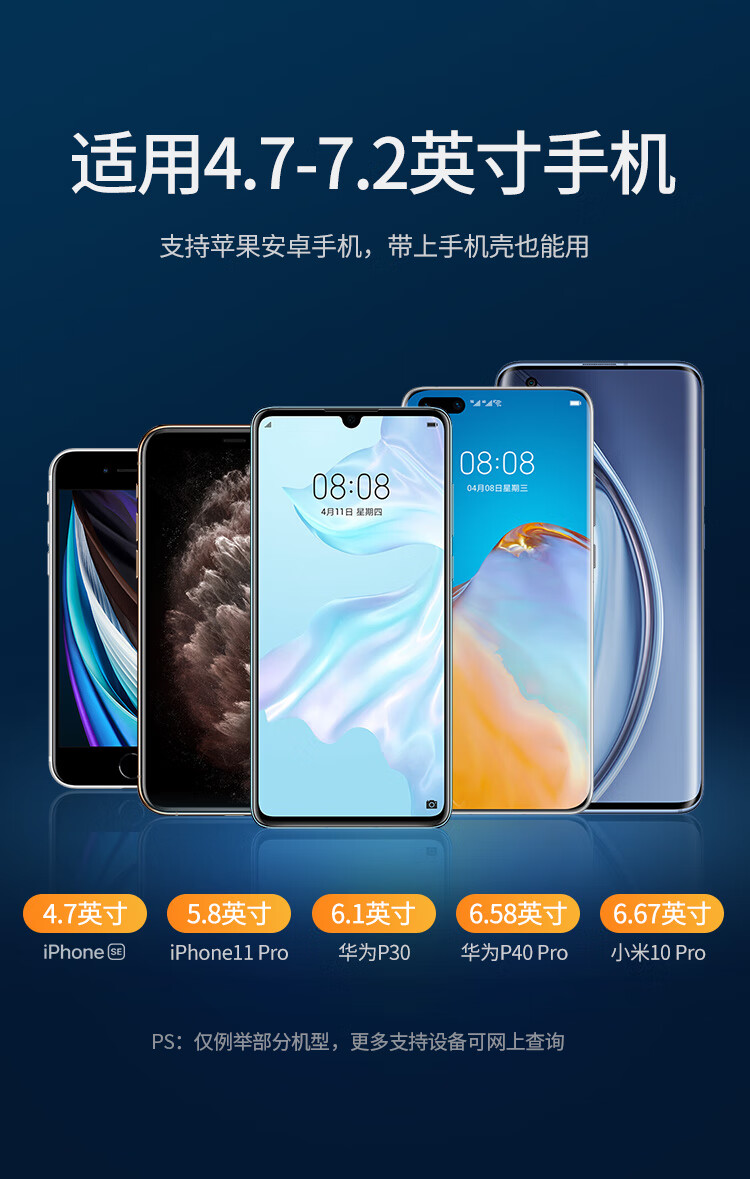 绿联 车载手机支架 汽车出风口手机架 全自动重力感应车用导航支架 80871