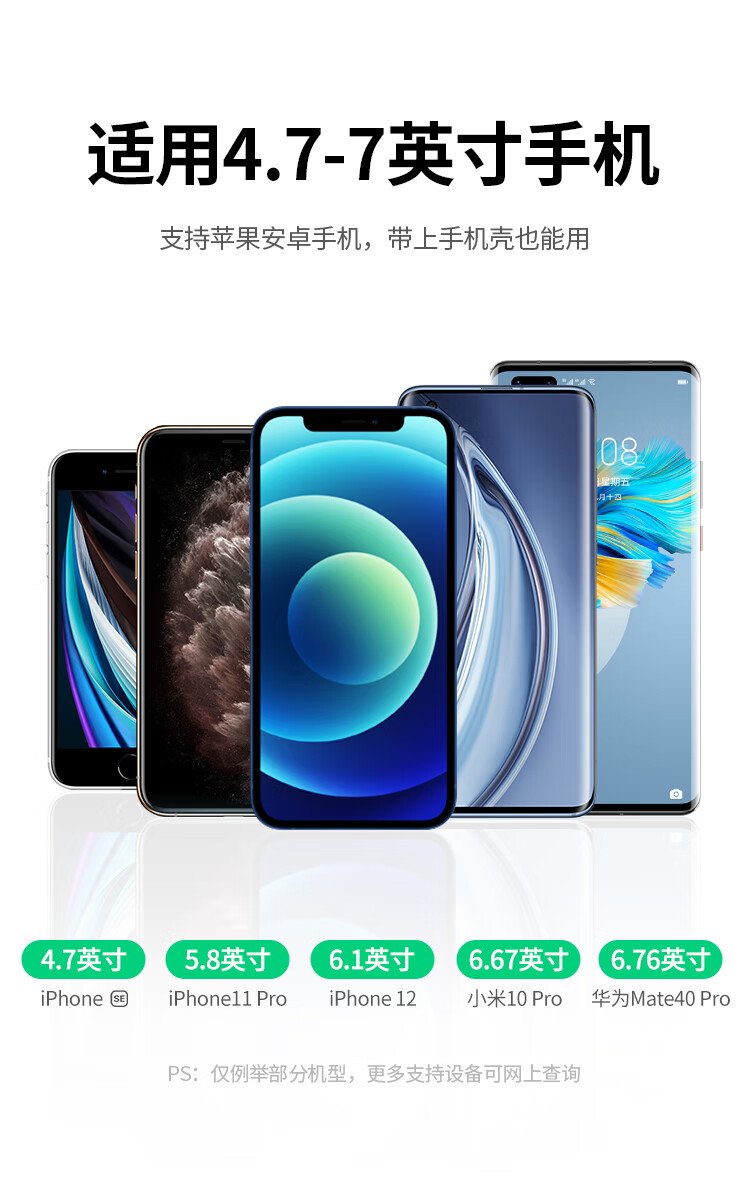 绿联 车载手机支架 汽车出风口手机架 全自动重力感应车用导航支架 80786