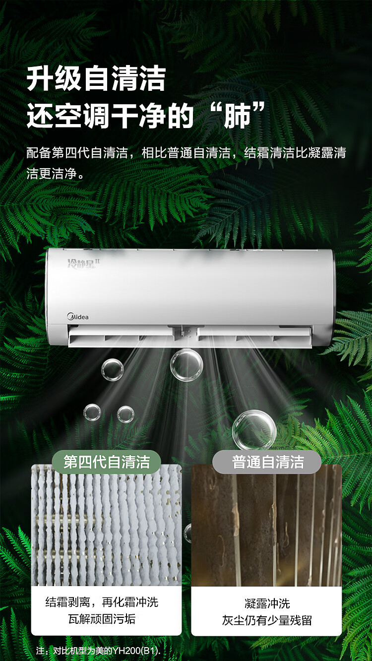 美的Midea一级能效大1.5匹自清洁变频冷暖空调壁挂机APP远程智能控温空调KFR-35GW/BP3DN8Y-PH200(1)