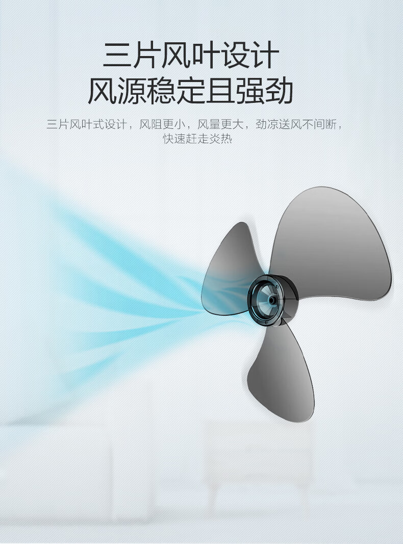 美的（Midea）电风扇落地扇家用三页柔和风升降摇头FSA30YB