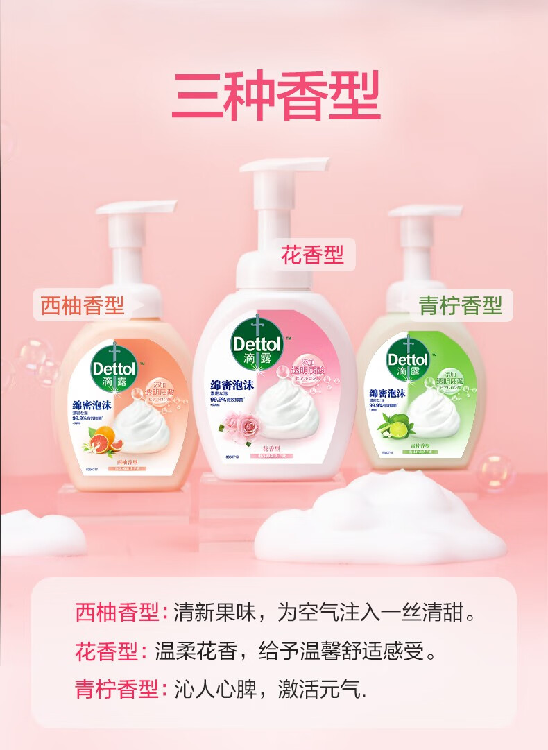 滴露 泡沫 洗手液花香型250ml*2