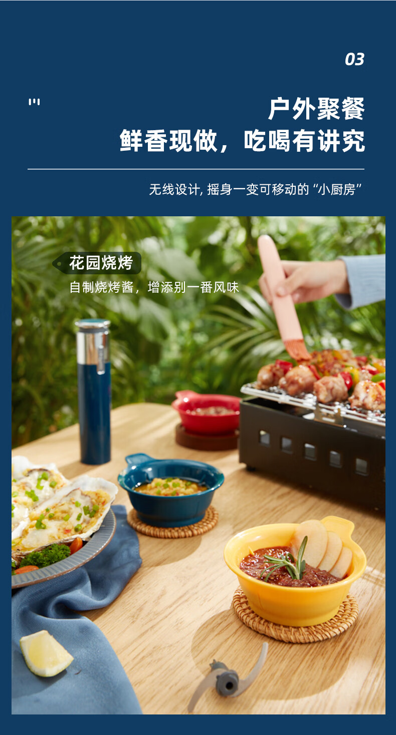 东菱（Donlim）佐料机 DL-6082 绞肉机 家用料理机 婴儿 辅食 小型 料理棒 切菜绞肉捣蒜器 多功能百味佐料机