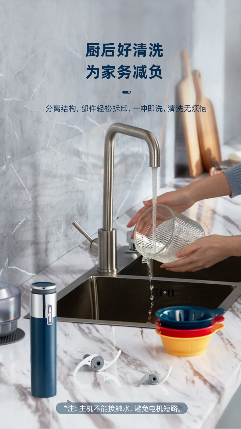东菱（Donlim）佐料机 DL-6082 绞肉机 家用料理机 婴儿 辅食 小型 料理棒 切菜绞肉捣蒜器 多功能百味佐料机