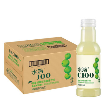 农夫山泉水溶C100青皮桔味复合果汁饮料445ml*15