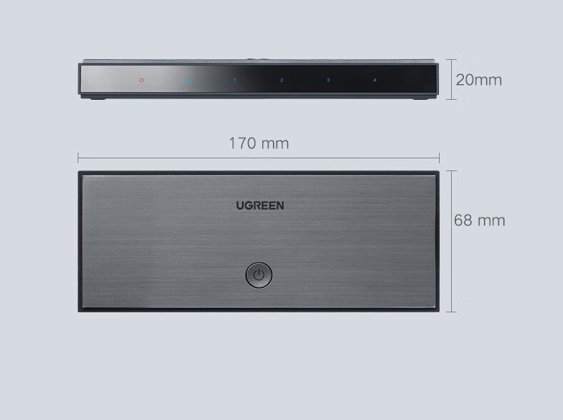绿联 HDMI2.0分配器一进四出4K60Hz 1进4出高清视频分屏器 笔记本电脑接电视投影仪一分四 2.0分配器