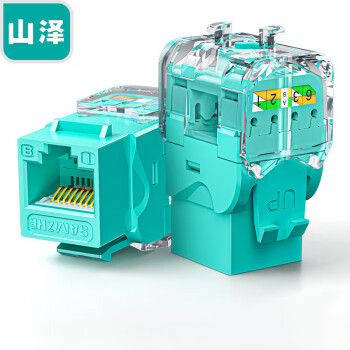 山泽(SAMZHE) 六类网络模块 CAT6千兆免打网线面板模块 RJ45水晶头母座网口插座连接头 TM06