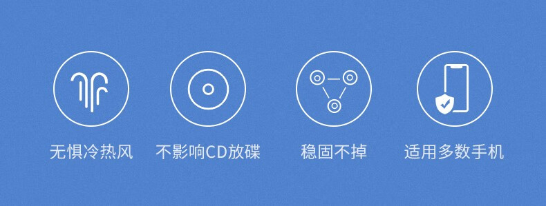 绿联 车载手机支架 出风口多功能导航卡 车内饰品可伸缩夹子 车上通用手机座  50396